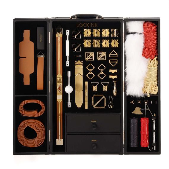 БДСМ-набор LOCKINK All-in-1 BDSM Play Kit - Brown Color Sex Aura