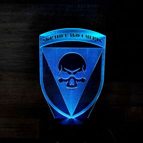 Акриловий світильник-нічник 72 ОМБр ім. Чорних Запорожців синій tty-n001815