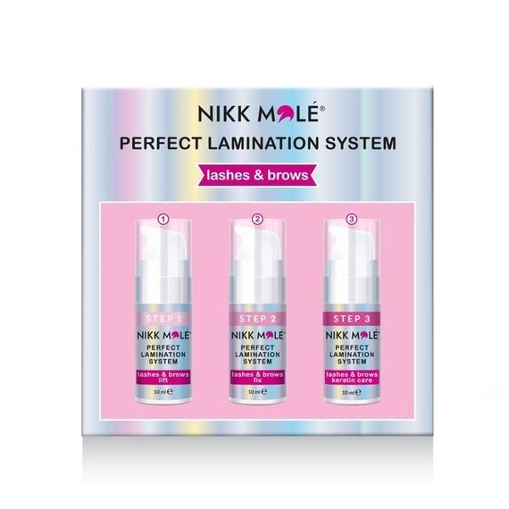 Професійний набір складників для ламінування брів та вій Nikk Mole Perfect Lamination System (3 × 10 мл)