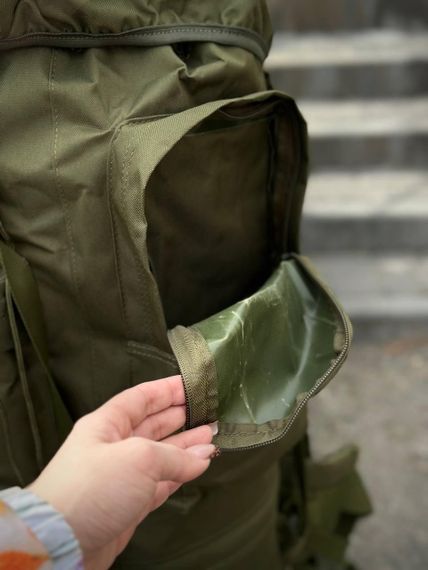 Рюкзак олива тактичний Каркасний 80л Olive Алюмінієва рама | Зображення 1