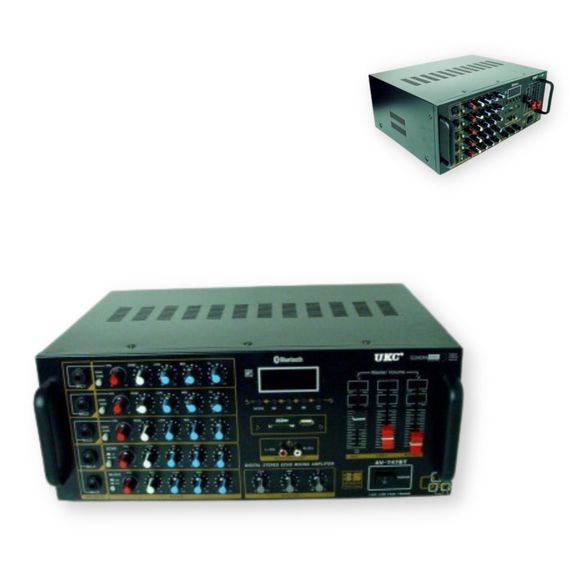 Підсилювач UKC AV-747BT караоке Bluetooth SD/MMC чорний (3294_5143)