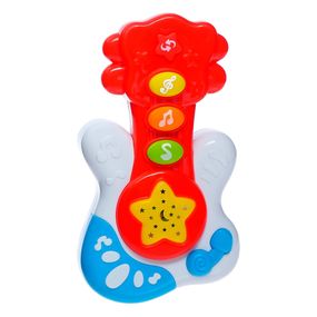 Музыкальная развивающая гитара Е-Нотка Bambi 60082 со звуком и светом Красный