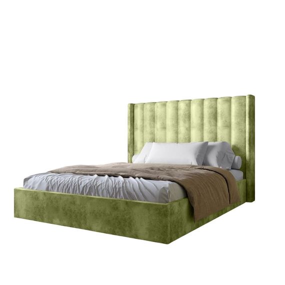 Двоспальне ліжко LION Ніно 160x200 см SILK 201 Фісташковий (LION-045041) | Зображення 1