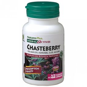 Натуральна добавка для імунітету Nature's Plus Herbal Actives, Chasteberry 150 mg 60 Caps