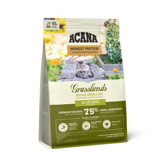 Сухий корм з м'ясом та рибою для котів будь-якого віку Acana Grasslands cat, 1.8 кг | Зображення 2