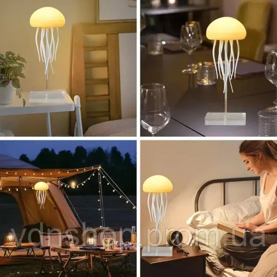 Настільна лампа нічник у вигляді медузи з рухами, обертами та передачею кольорів RGB | Зображення 3