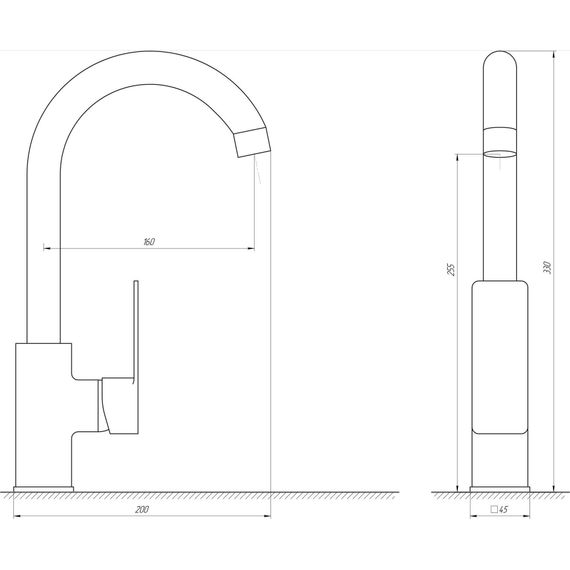 Змішувач для кухні DOMINO MALIBU DMM-203L-Black | Зображення 1