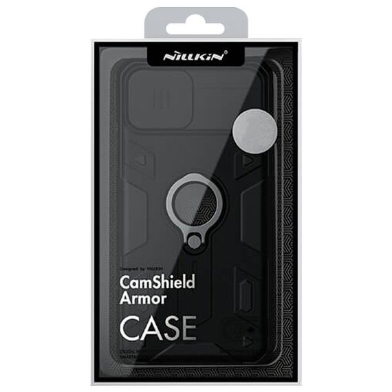 TPU+PC чохол Nillkin CamShield Armor (шторка на камеру) для Apple iPhone 12 Pro Max (6.7") Чорний | Зображення 5
