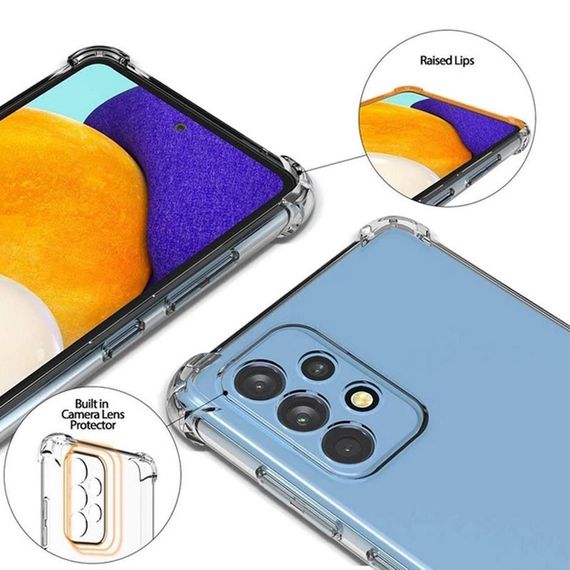 TPU чохол GETMAN Ease logo посилені кути Full Camera для Samsung Galaxy A52 4G / A52 5G / A52s Безбарвний (прозорий) | Зображення 2