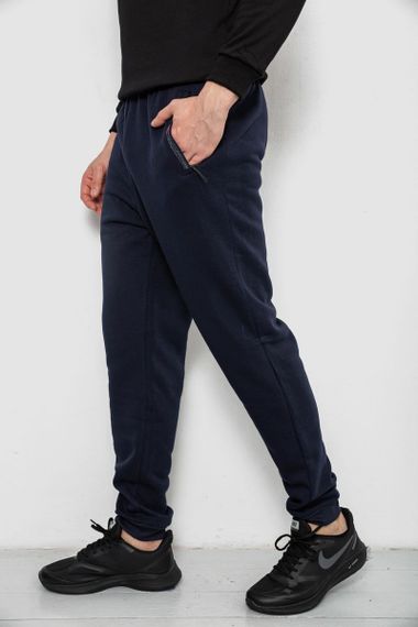 Спортивные штаны мужские на флисе, цвет синий, 244R41558 | Зображення 2