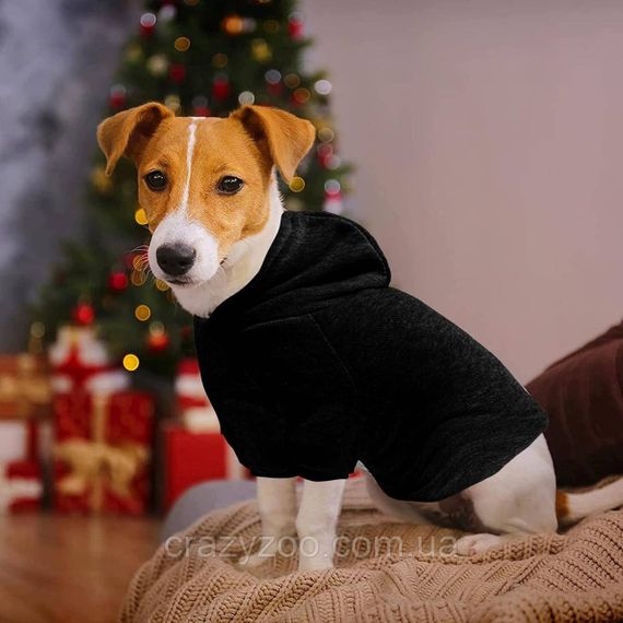 Худі для собак та котів EcoToys Black XXL чорне A: 43 см B: 46 см C: 38 см X-7051 | Зображення 2