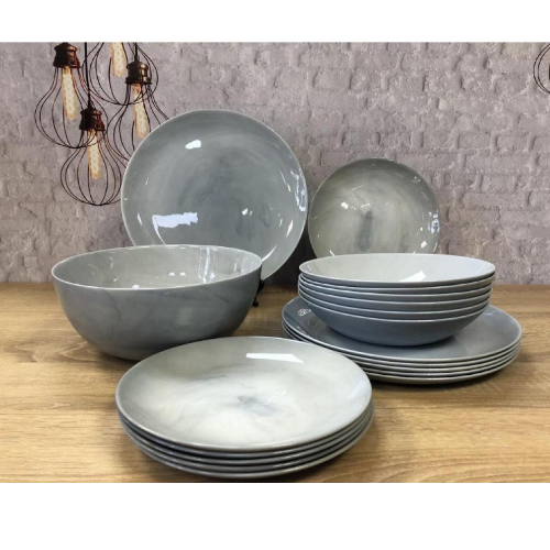 Сервіз столовий Diwali Marble Granit 19 предметів Q0217 VIVA | Зображення 3