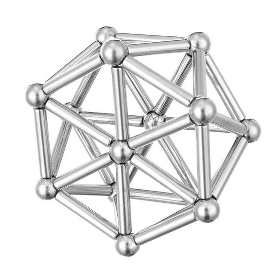 Магнитный конструктор Magnastix Neo MIX COLOR Buckyballs & Buckybars Neocube Неокуб головоломка - антистресс, 64 детали | Зображення 2