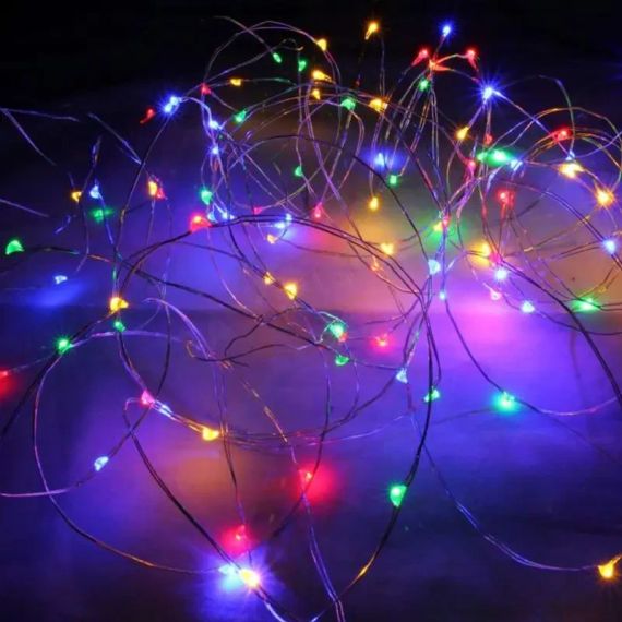 Різнокольорова гірлянда "Роса", Гірлянда світлодіодна від USB 10 метрів   знижка | Зображення 2