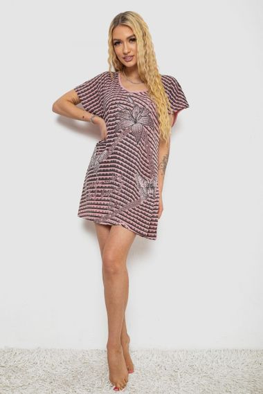 Туніка жіноча з принтом, колір пудрово-чорний, 238RBD378 | Зображення 1