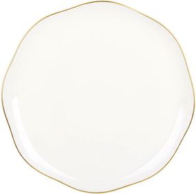 Тарілки обідні "Elegance Gold" набір 6 порцелянових тарілок Ø20.5см
