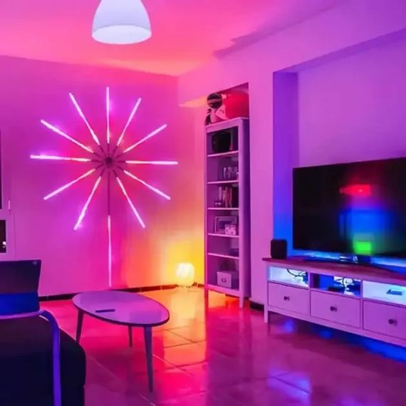 Світлодіодна RGB стрічка Феєрверк з пультом та Bluetooth від USB, 5V 213 LED | Зображення 1