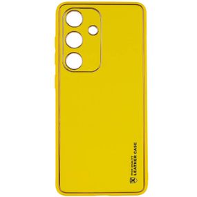 Кожаный чехол Xshield для Samsung Galaxy S23 FE Желтый / Yellow