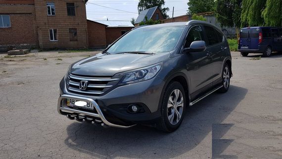 Передняя защита WT003 (нерж.) для Honda CRV 2012-2016 гг | Зображення 5