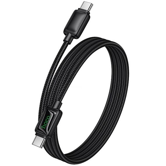 Дата кабель Hoco U146 Mundo Type-C to Type-C 60W (1.2m) Black | Зображення 5