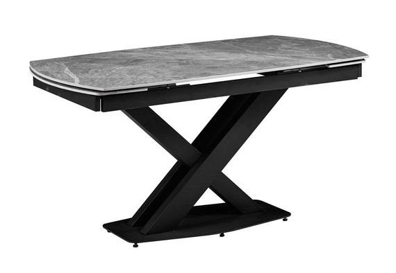 Обеденный раскладной стол Lion DT-2306, столешница керамика серая глянцевая grey glossy ceramics 12 мм, размер 140-180х80 см | Зображення 2