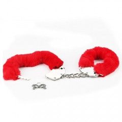 Наручники - Fetish Pleasure Fluffy Hand Cuffs Red Sex Aura | Зображення 3