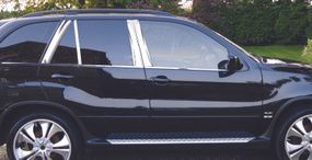 Молдинги дверних стійок (нерж.) для BMW X5 F-15 2013-2018рр.