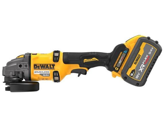 Шліфмашина кутова-болгарка DeWalt акумуляторна безщіткова з АКБ та ЗП DCG418SHDX2