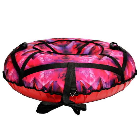 Тюбінг 100 см "рожевий кристал" (Оксфорд, ПВХ) плюшка для снігу | Зображення 3