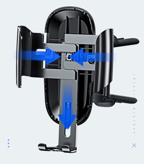 Автомобильный держатель Baseus Future Gravity Car Mount Holder (SUYL-WL01) Black | Зображення 3