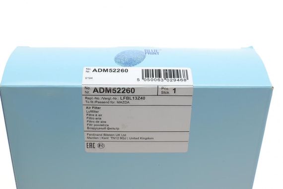 Фільтр повітряний Mazda 3 2.0 MZR 08-14 5 2.0 10- CX-7 2.2 MZR-CD AWD 09-13 ADM52260 | Зображення 3