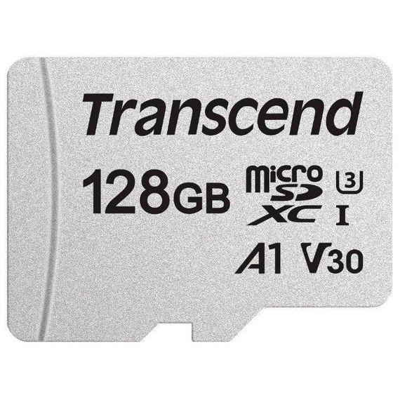 Карта памяти Transcend 128GB microSDXC C10 UHS-I R95/W45MB/s + SD адаптер (TS128GUSD300S-A)