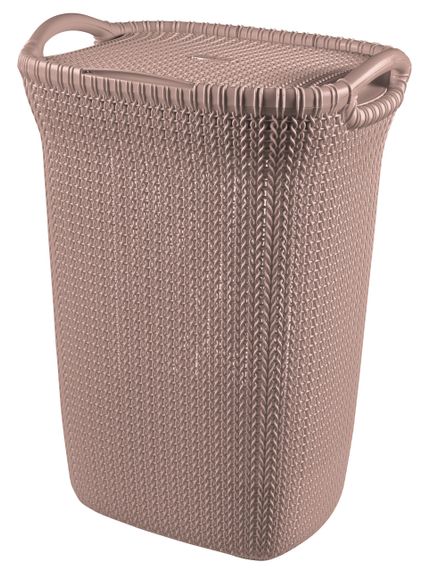 Корзина для белья пластиковая Curver Knit 57 л 03676 розовая, прочная и удобная
