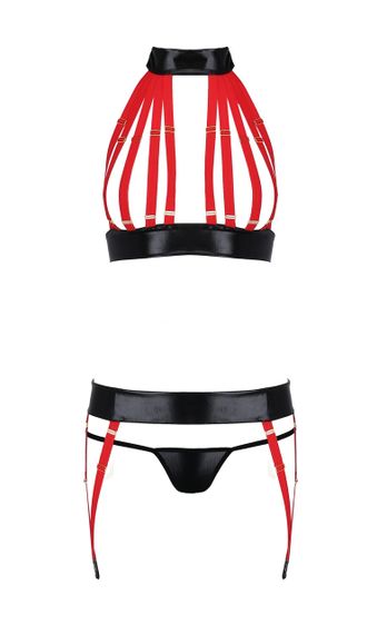 Комплект білизни червоний AZIZA SET S/M - Passion Sex Aura | Зображення 2