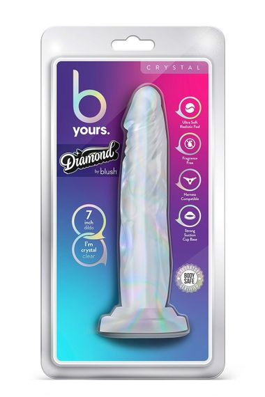 Фалоімітатор реалістичний на присосці Blush B Yours прозорий, 19 х 3.8 см | Зображення 4