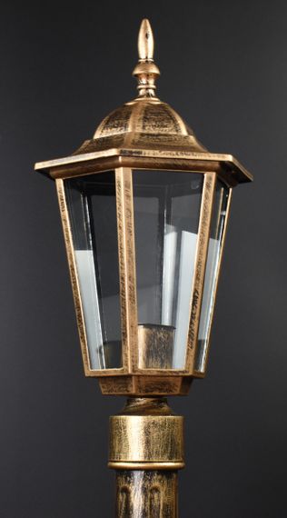 Ліхтар вуличний на ніжці 27098 Золото 77х16х16 см. | Зображення 1