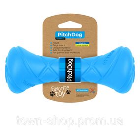 Игровая гантель для апортировки PitchDog, длина 19 см, диаметр 7 см голубой