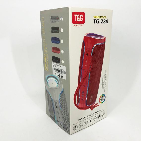 Портативна колонка Bluetooth з LED підсвічуванням TG288, акумуляторна колонка для музики. Колір: сірий | Зображення 6