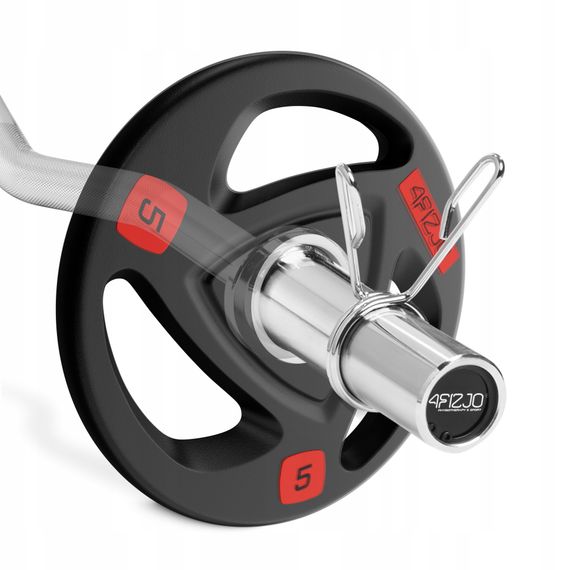 Гриф для штанги олімпійський W-подібний 4FIZJO 120 см 50 мм без підшипників (P-5905973401180) | Зображення 4