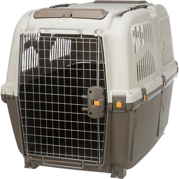 Контейнер-переноска Trixie для собак Skudo 6 вагою до 40 кг коричнева пластик розмір M-L 63x70x92 см