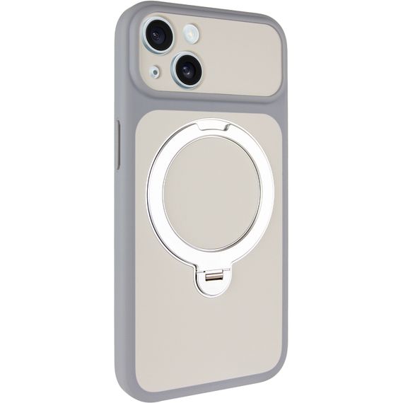 Чохол Ummi Full Camera with Magnetic Fit HQ Ring для Apple iPhone 15 (6.1") Grey