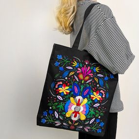 Сумка жіноча Original Цветочный стиль 40x45 см (SV_23UKR005_BL)