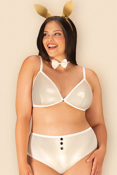 Рольовий костюм зайчика Obsessive Neo Goldes Перламутровий 2XL/3XL | Зображення 8