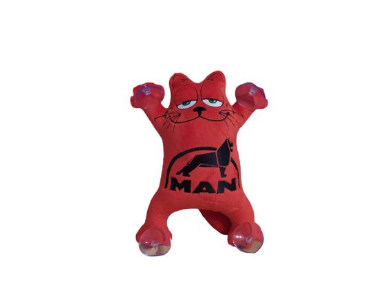 Игрушка кот Саймона в машину c вышивкой MAN ман красный автомобилисту 02237 | Зображення 1