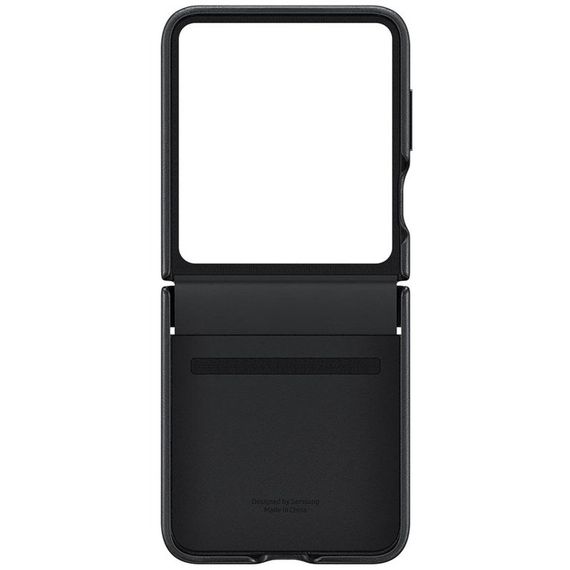Кожаный чехол Leather Case (AAA) для Samsung Galaxy Z Flip6 Black | Зображення 3
