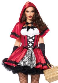 Эротический костюм Красной шапочки Leg Avenue Gothic Red Riding Hood L, платье, накидка Sex Aura