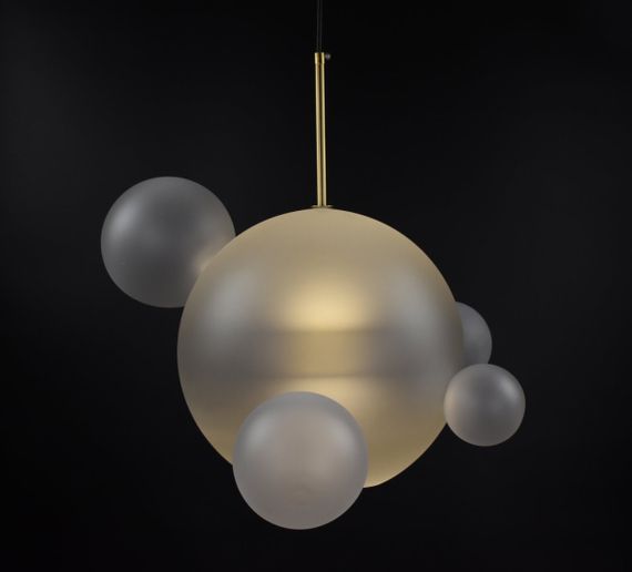 Люстра світлодіодна підвісна LED світильник для квартири на стелю лед 26700 Бронза 50-180х51х51 см. | Зображення 4