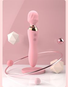 Вібратор мікрофон "Double vibration", колір рожевий, 10 режимів вібрації Sex Aura