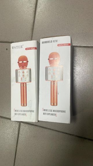 ОЧЕНКА! Бездротовий караоке-мікрофон Wster WS-858 Bluetooth (Плохе паковання 3507) | Зображення 1