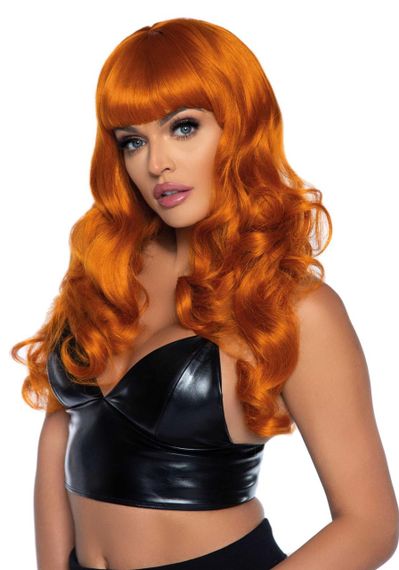 Хвиляста перука Leg Avenue Misfit Long Wavy Wig Ginger, довга, реалістичний вигляд, 61 см sexstyle